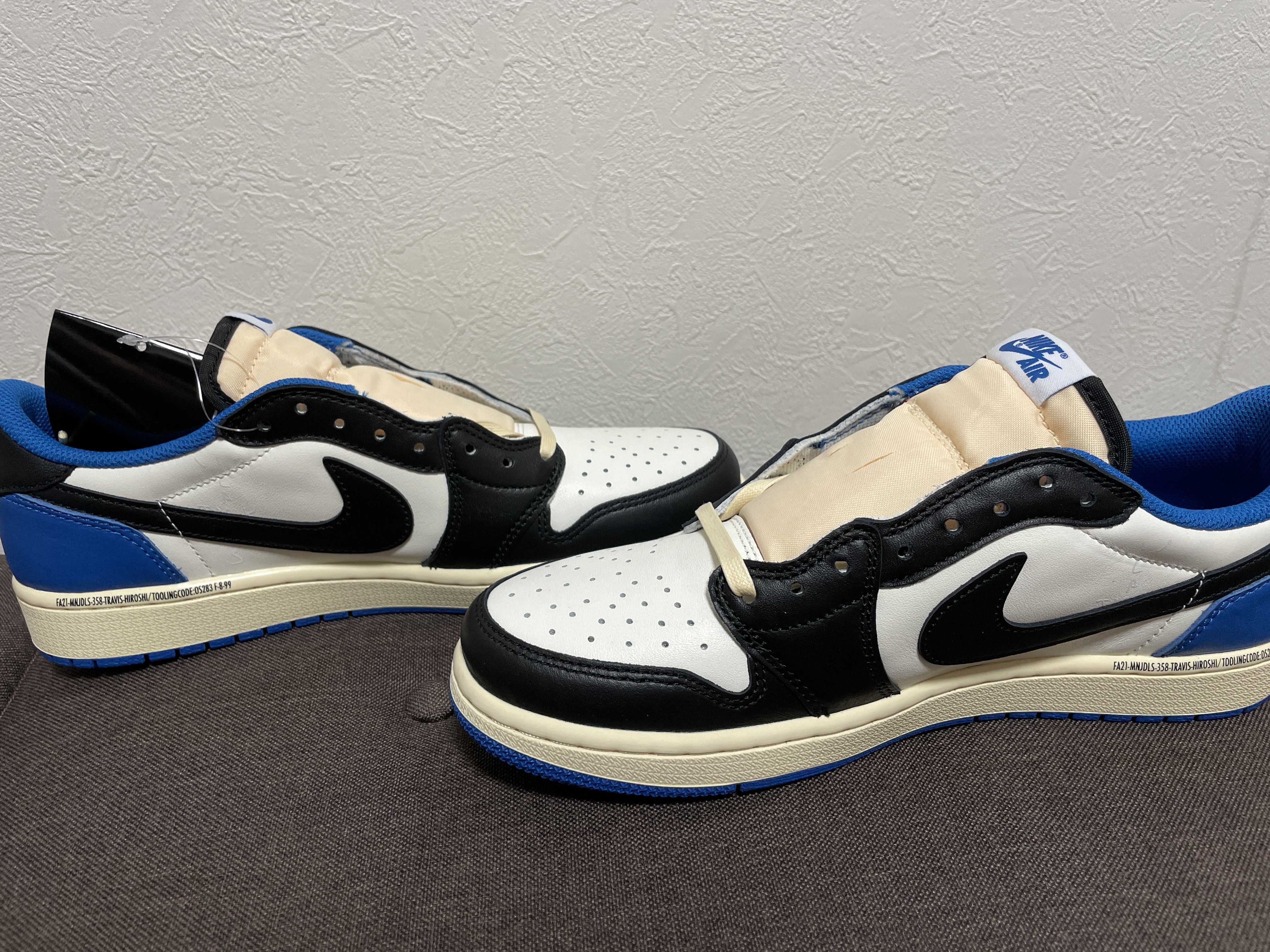 Travis Scott × fragment design × Nike Air Jordan 1 Low OG SP "Military Blue"