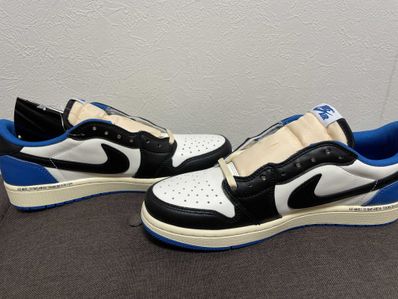 Travis Scott × fragment design × Nike Air Jordan 1 Low OG SP "Military Blue"