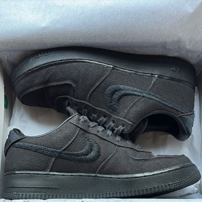 Stussy × Nike Air Force 1 Low "Triple Black"