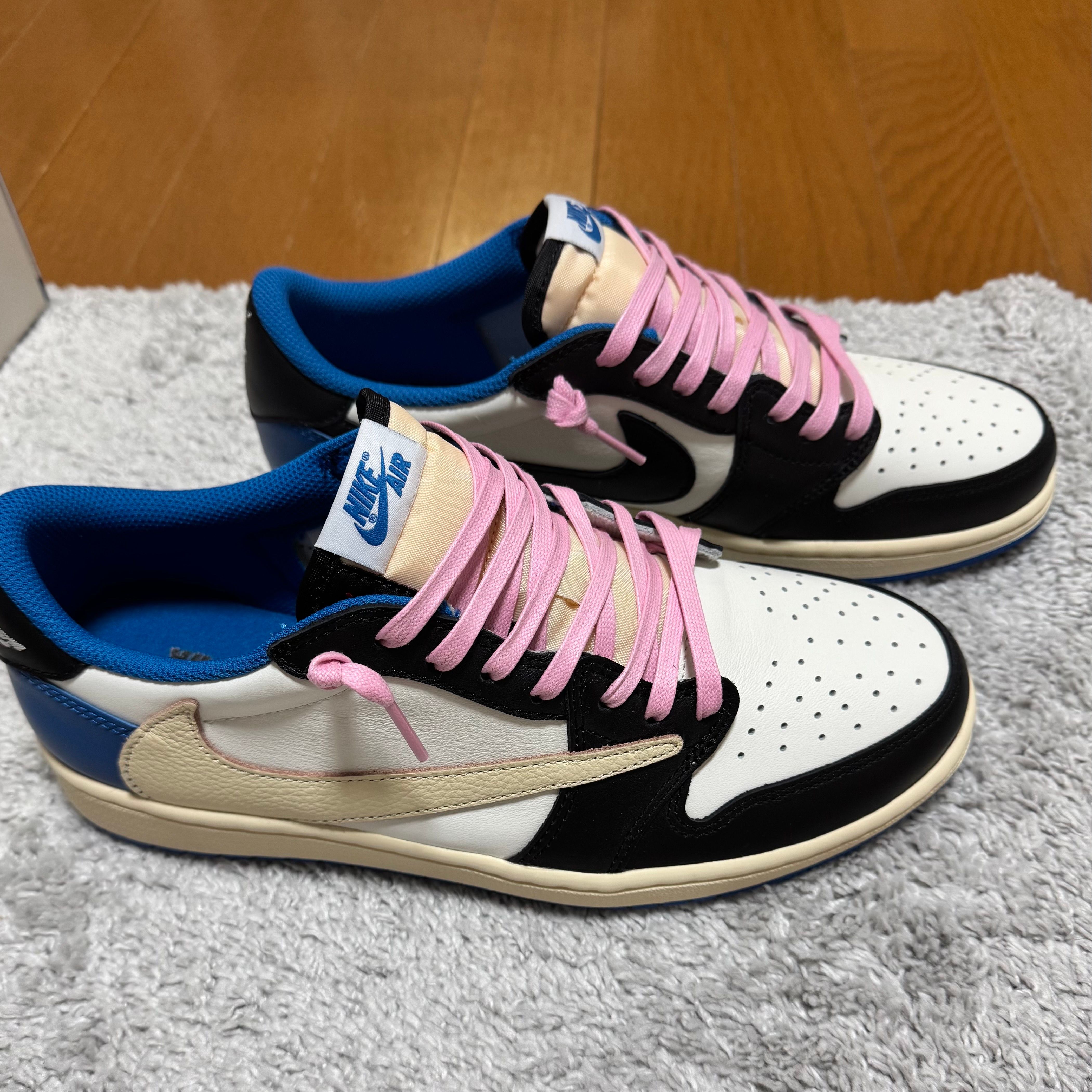 Travis Scott × fragment design × Nike Air Jordan 1 Low OG SP "Military Blue"