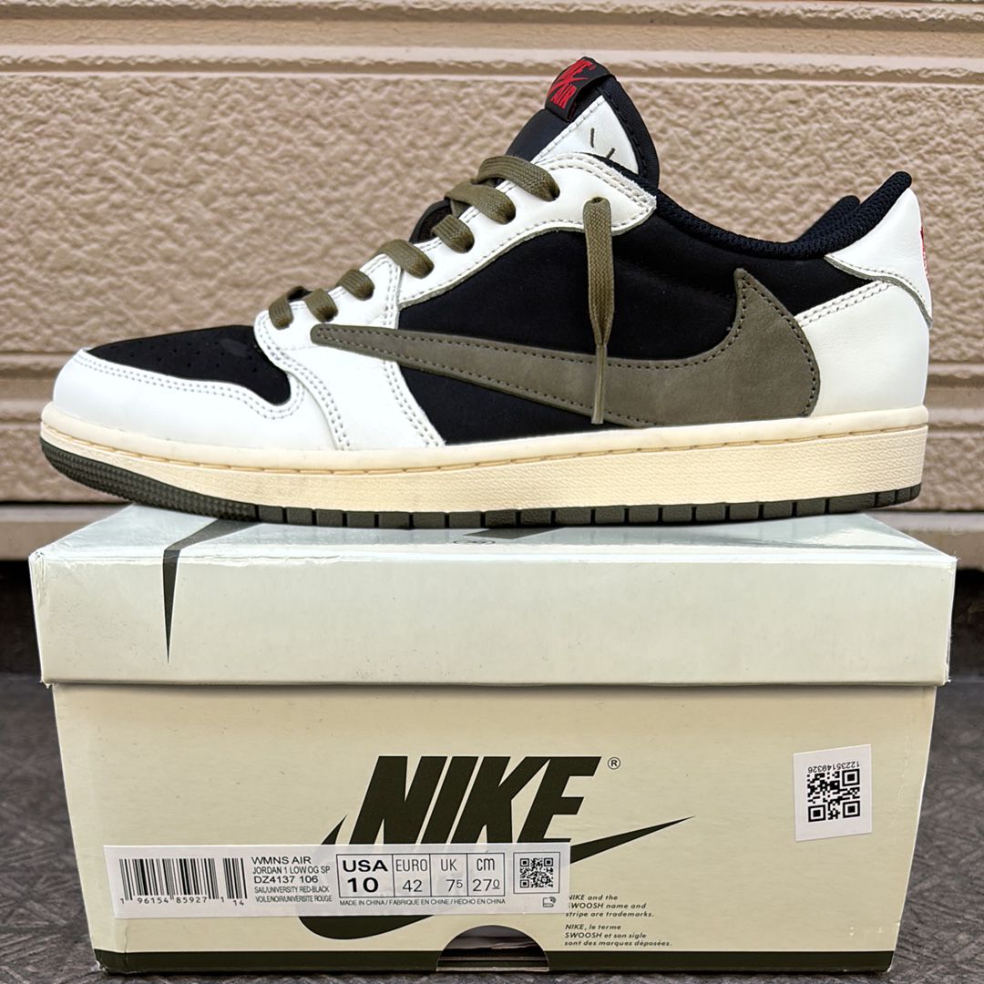 Travis Scott × Nike Women's Air Jordan 1 Low OG "Medium Olive"