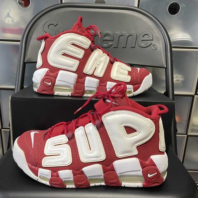 Supreme × Nike Air More Uptempo "White/Red"