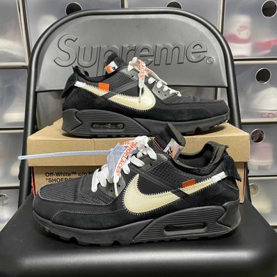 Off-White × Nike Air Max 90 "Black/Black-Cone-White"