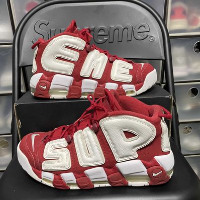 Supreme × Nike Air More Uptempo "White/Red"