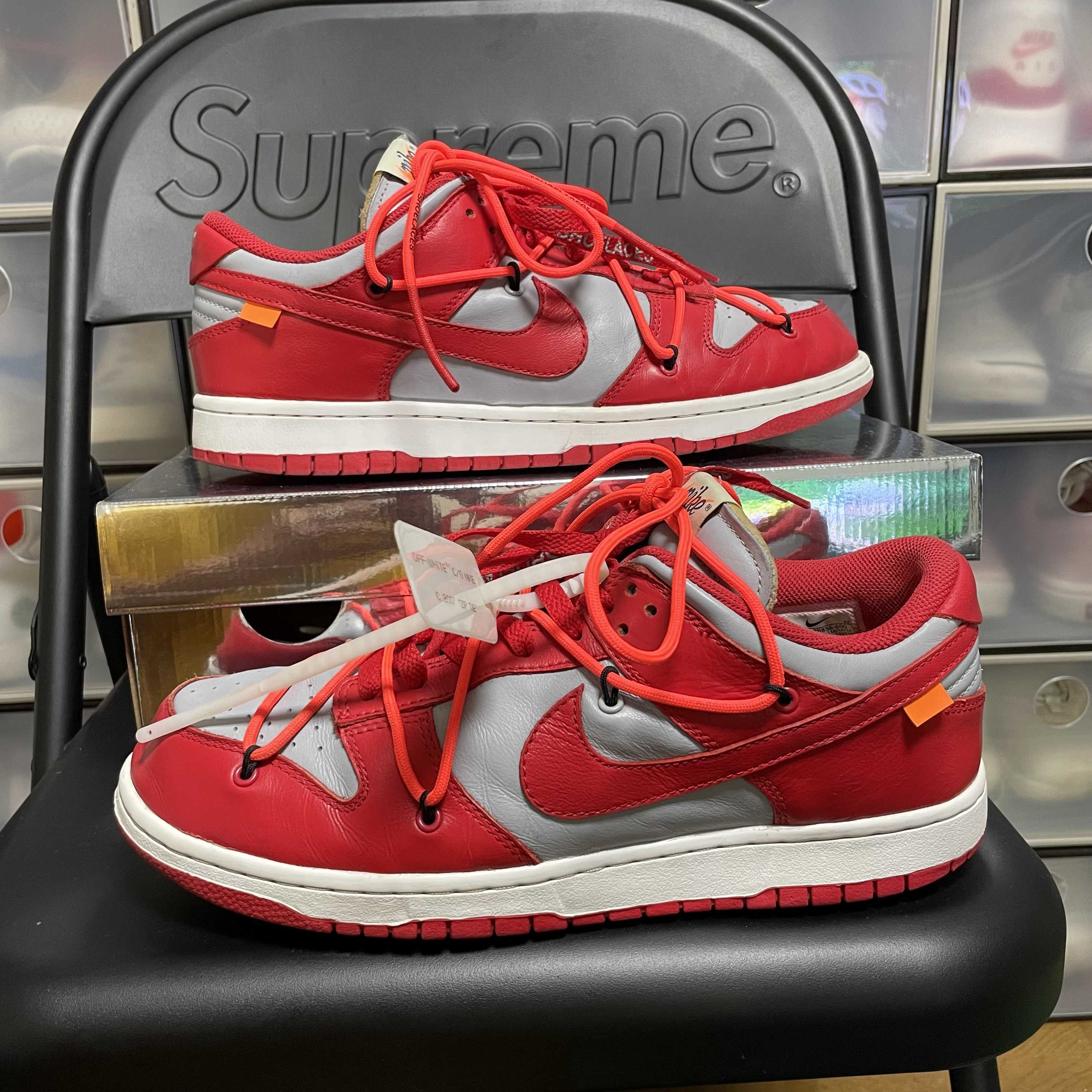 信頼 ナイキ Nike オフホワイト ダンク 赤 レッド 灰色 グレー ダンクロー University Red スニーカー メンズ Red Nike Offwhite X University Wolf Grey 数量は多 Moenvironment Org