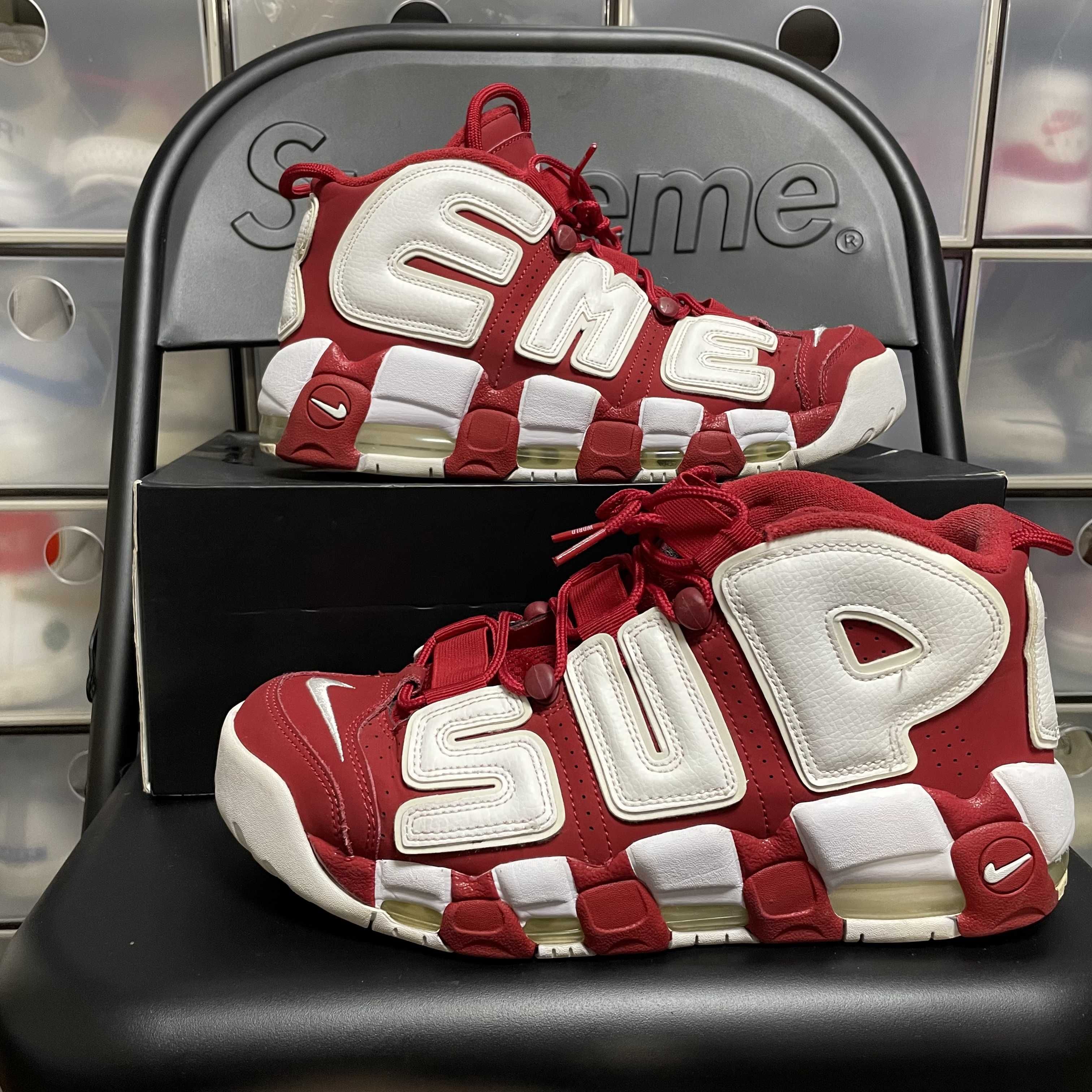 Supreme × Nike Air More Uptempo "White/Red"