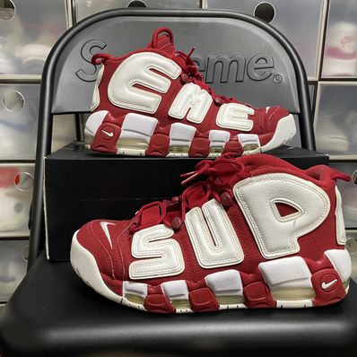 Supreme × Nike Air More Uptempo "White/Red"