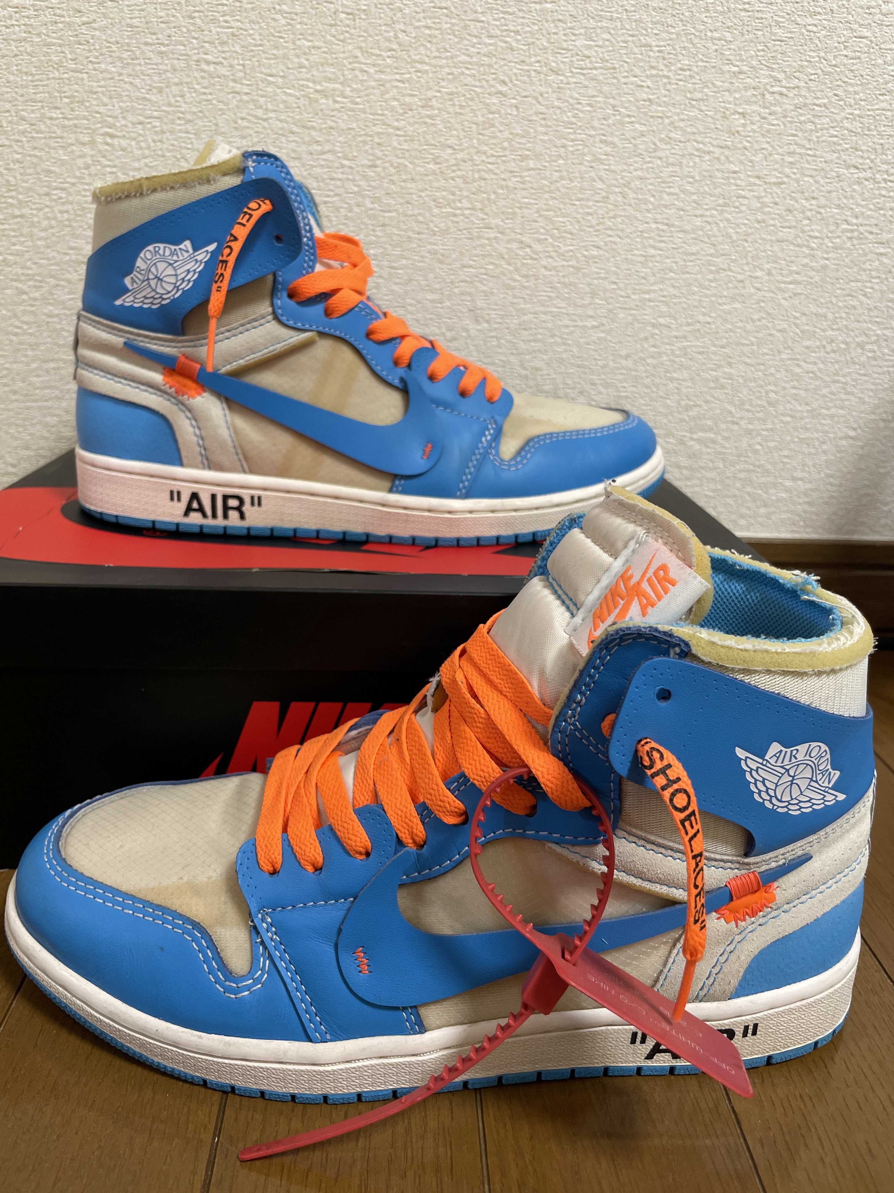 Off-White × Nike Air Jordan 1 High UNC "White/Dark Powder Blue"