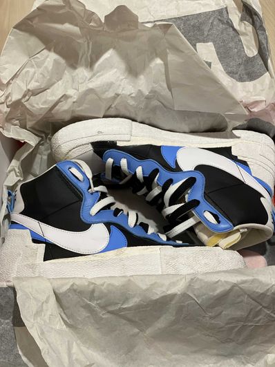 sacai × NIKE BLAZER MID "BLACK / BLUE"