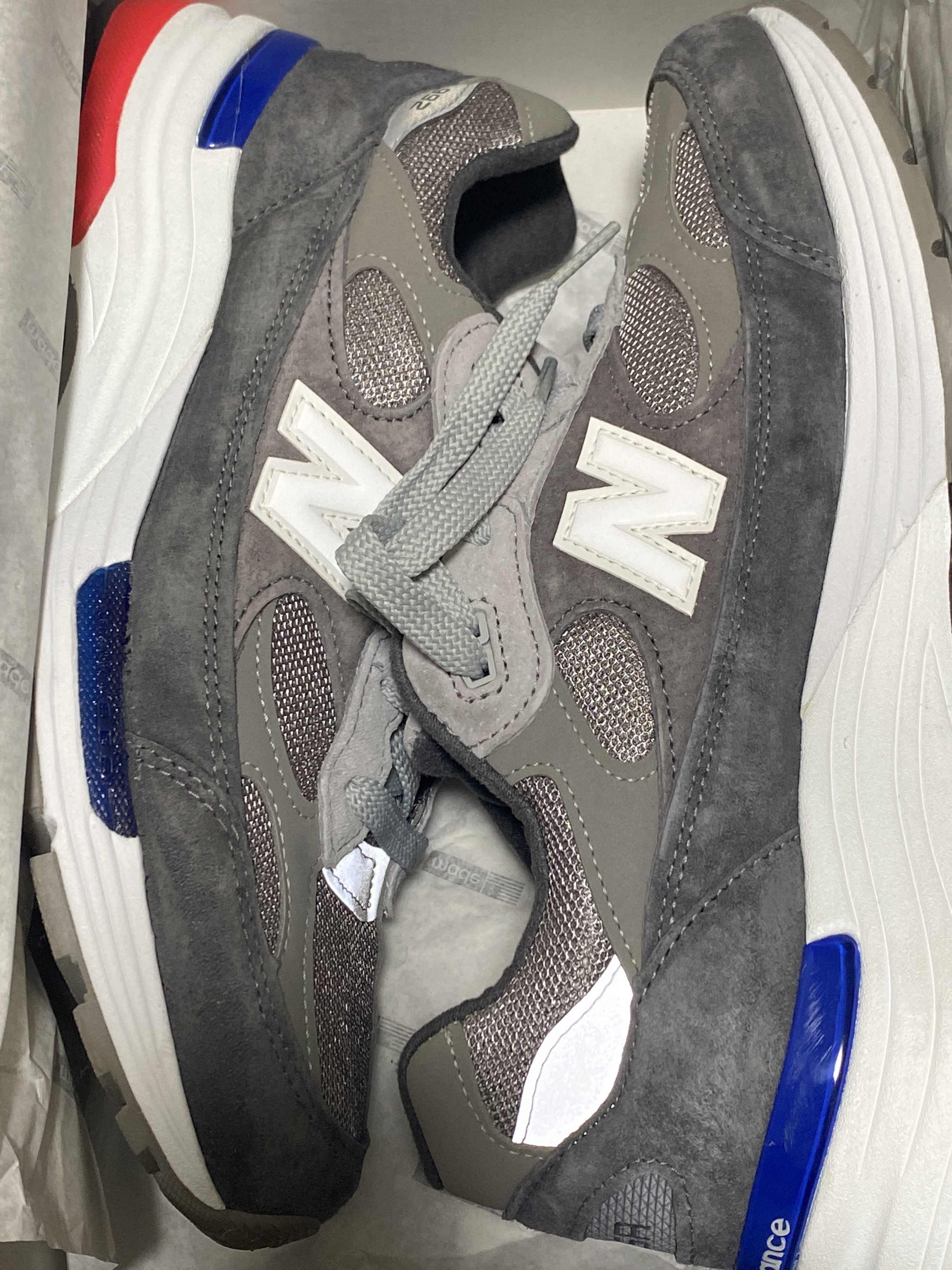 New Balance 992 "GRAY/BLUE/RED"