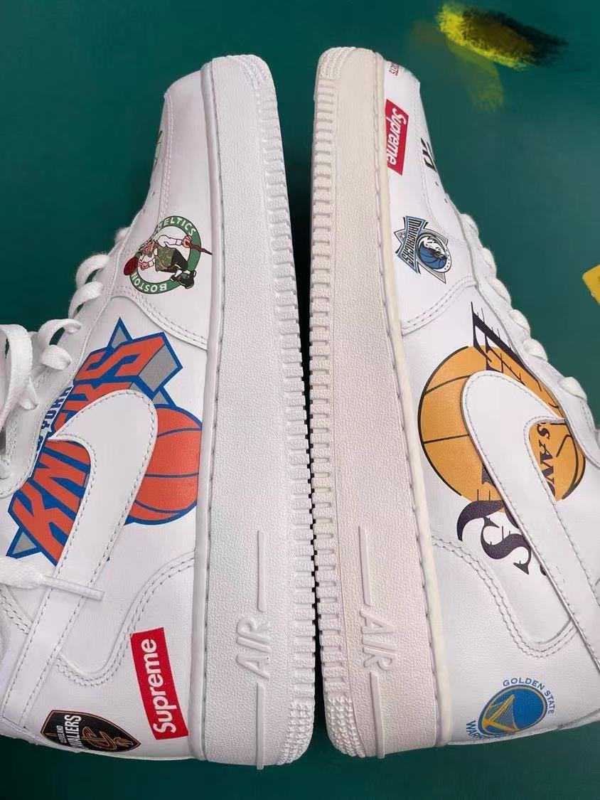 Supreme × NBA × Nike Air Force 1 Mid '07 "White"