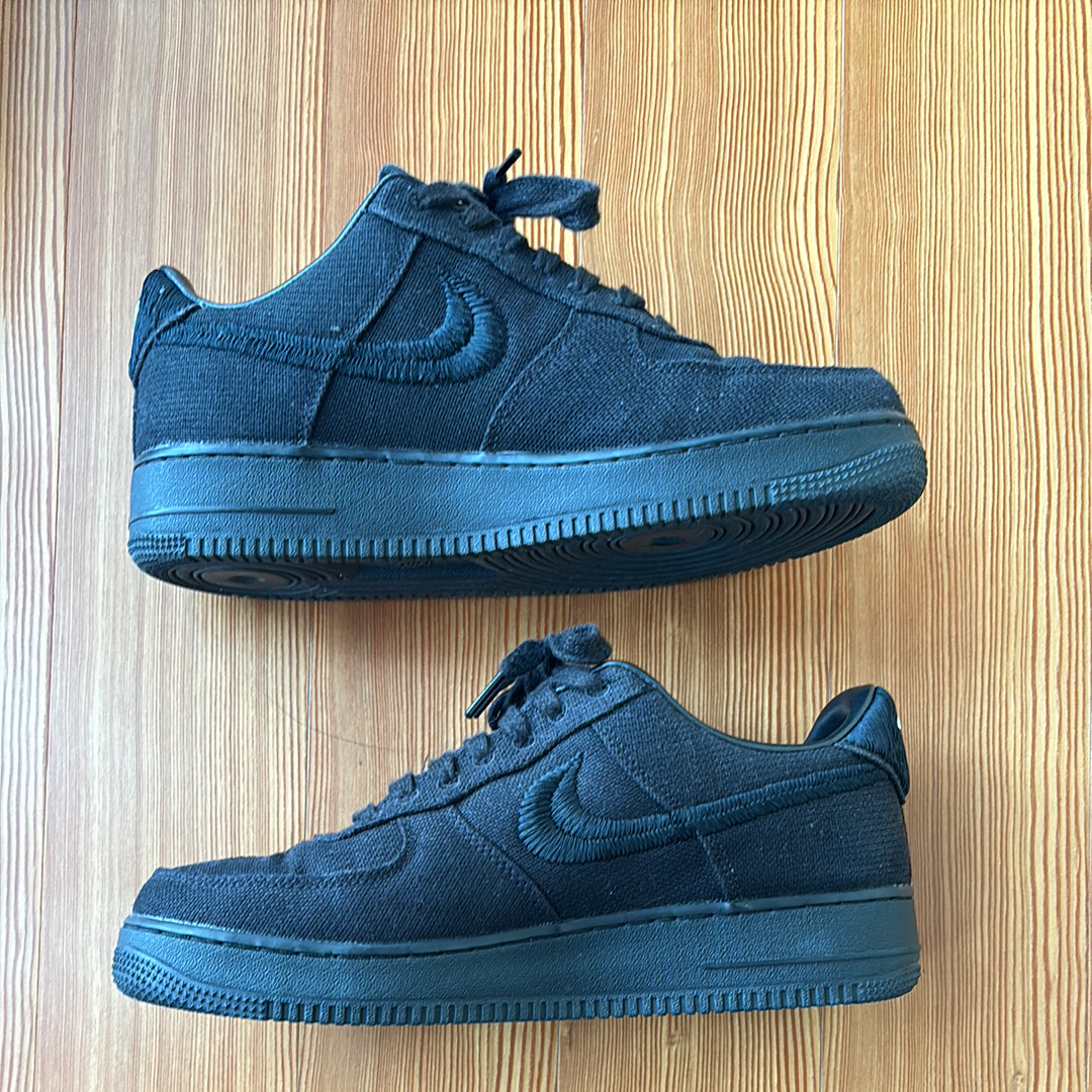 Stussy × Nike Air Force 1 Low "Triple Black"