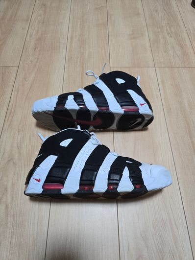 NIKE AIR MORE UPTEMPO "WHITE/BLACK/UNIVERSITY RED"(2020)