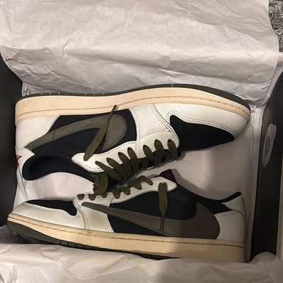 Travis Scott × Nike Women's Air Jordan 1 Low OG "Medium Olive"