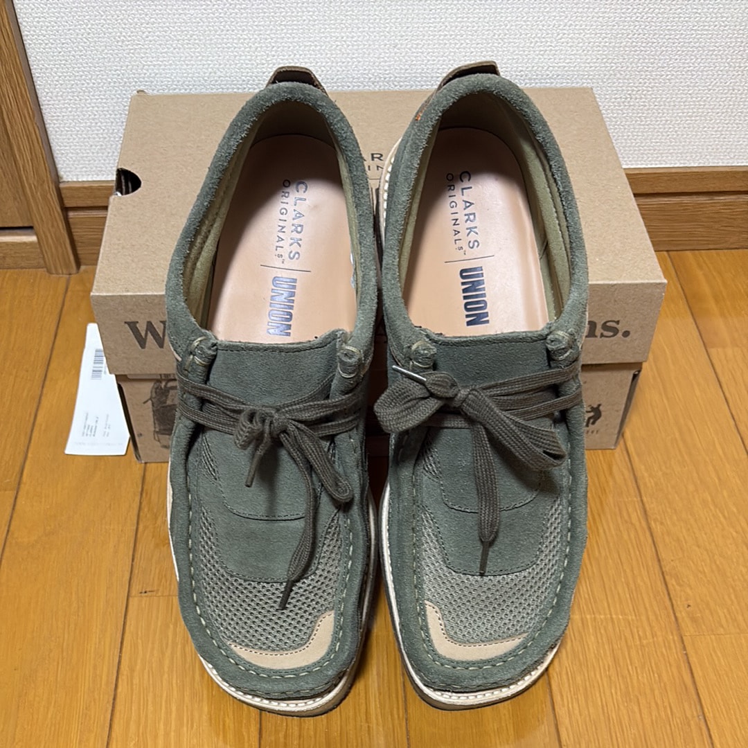 UNION × Clarks Crazy Visions Wallabee "Green Combi"
