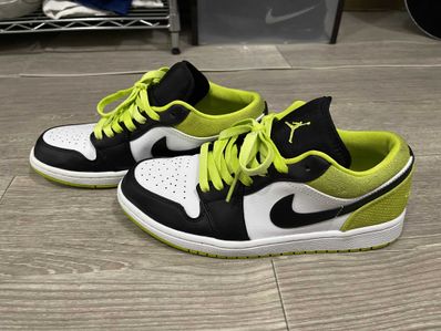 NIKE AIR JORDAN 1 LOW "BLACK/CYBER WHITE"