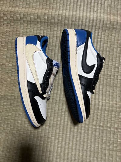 Travis Scott × fragment design × Nike Air Jordan 1 Low OG SP "Military Blue"