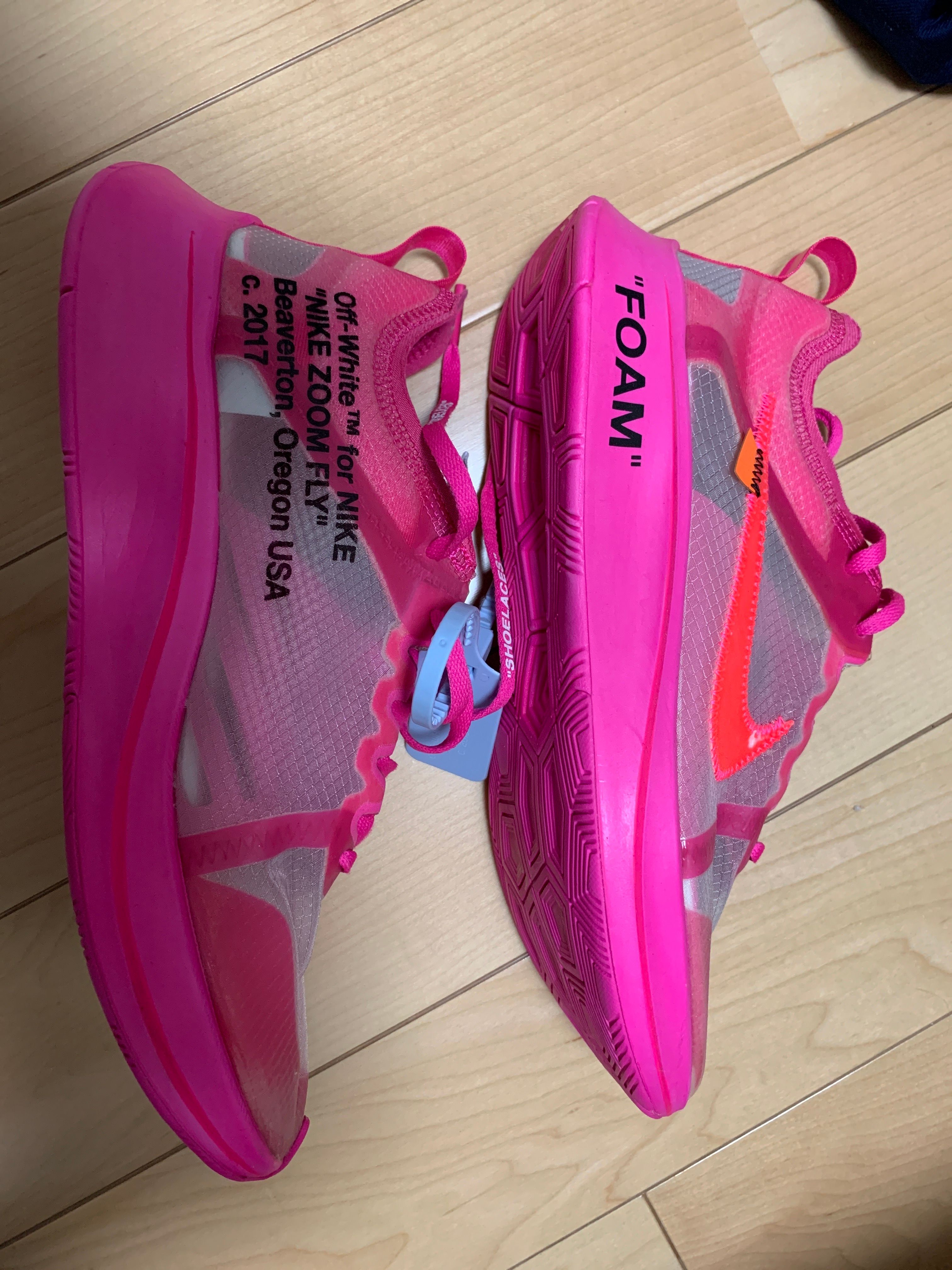 Off-White × Nike Zoom Fly "Pink"