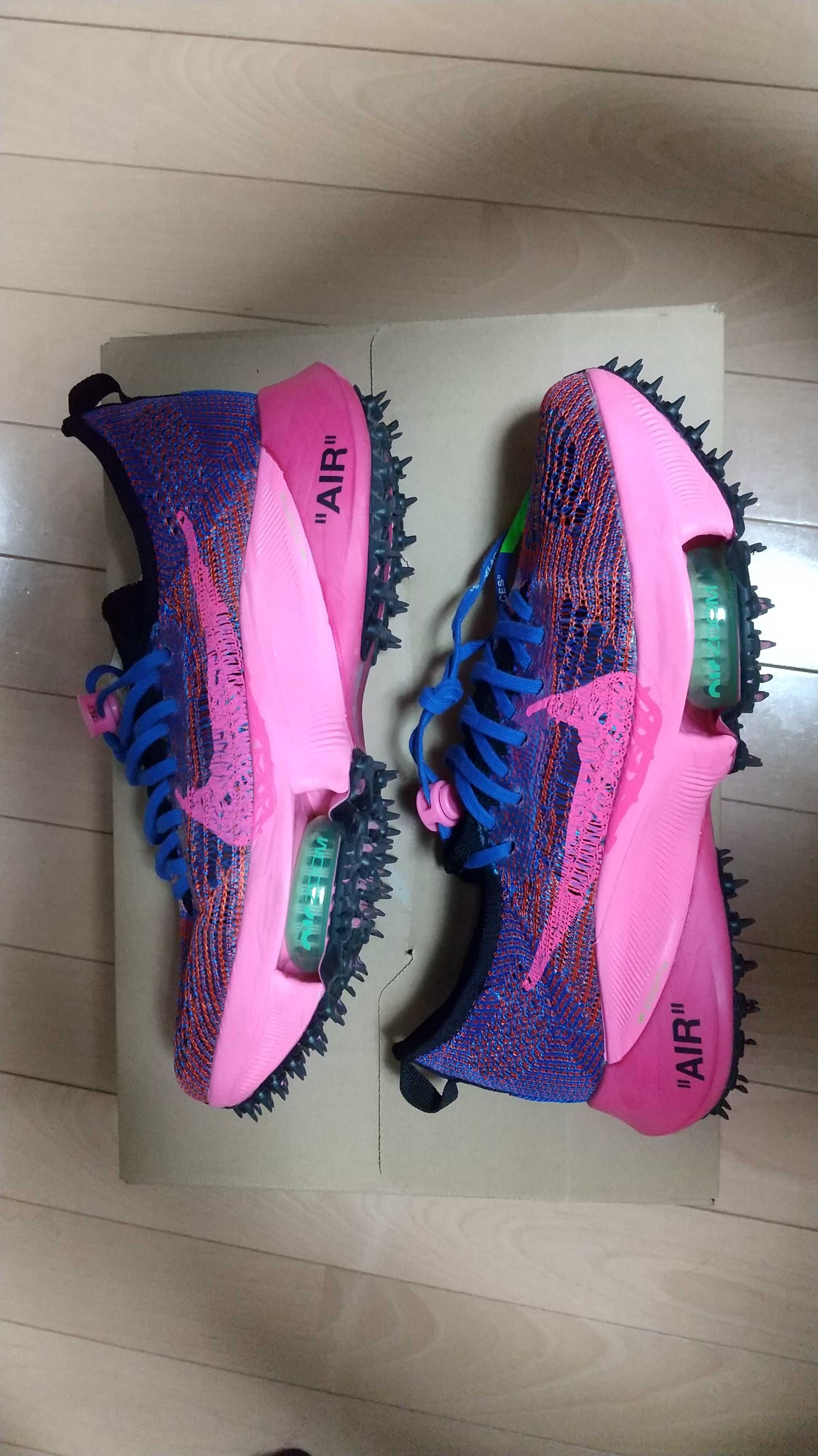 Off-White × Nike Air Zoom Tempo Next% Flyknit "Pink Glow"