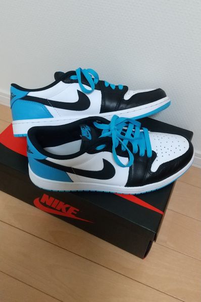 Nike Air Jordan 1 Low OG "Black and Dark Powder Blue/UNC"
