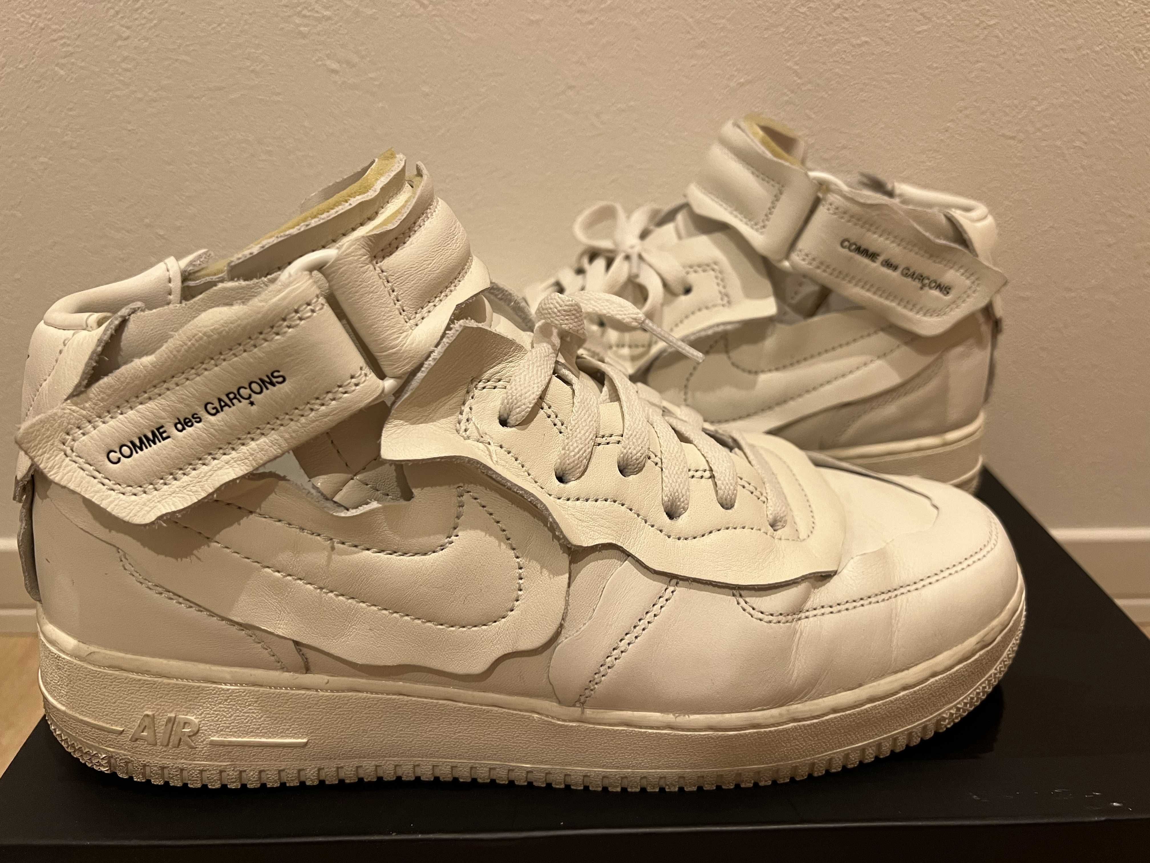 COMME des GARCONS × Nike Air Force 1 Mid "White"