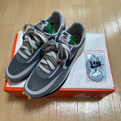 CLOT × Sacai × Nike LD Waffle "Grey Obsidian/Cool Grey"
