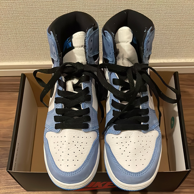 Nike GS Air Jordan 1 High "White/University Blue/Black"