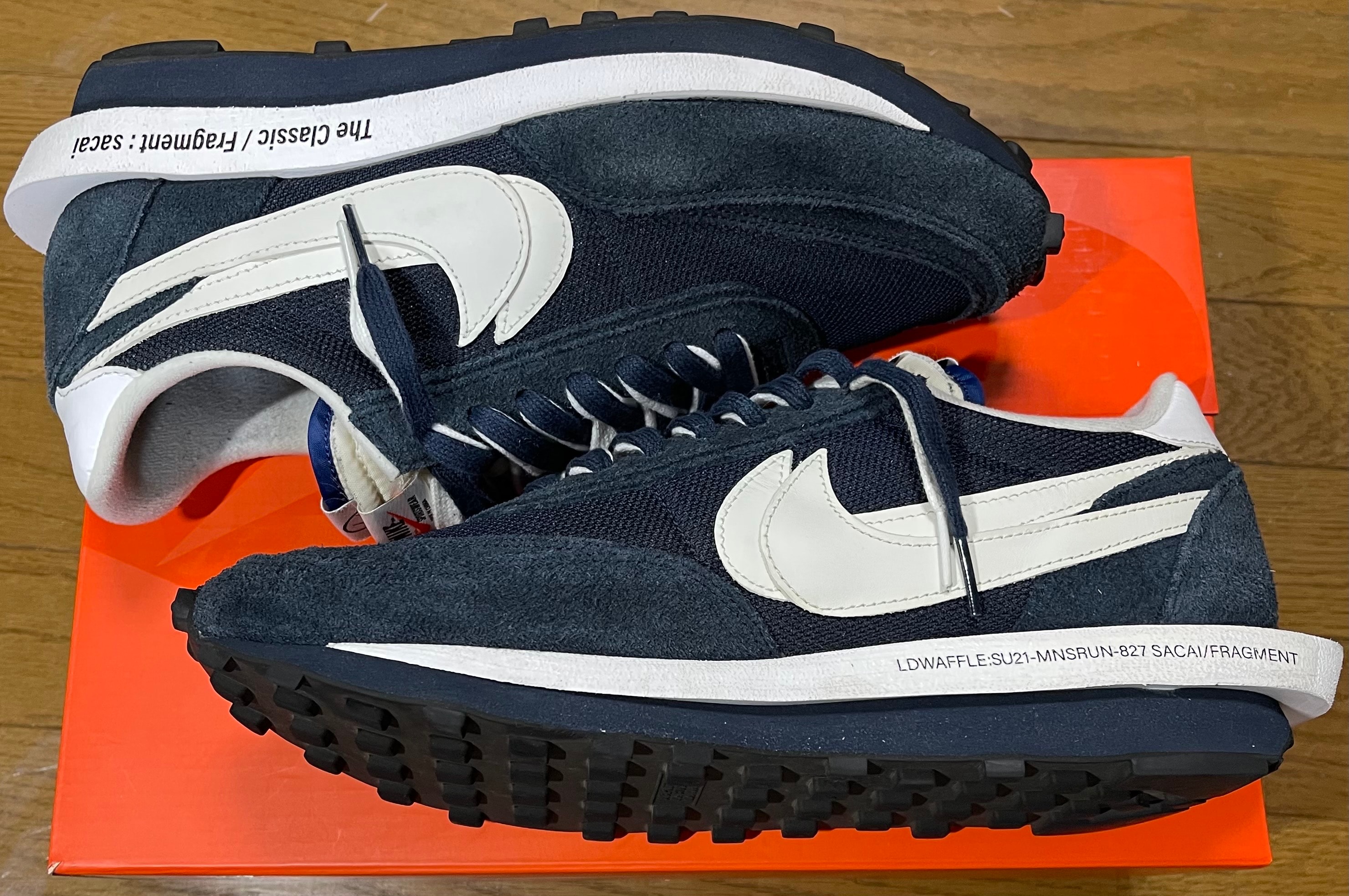 Fragment × sacai × Nike LD Waffle "Blackended Blue"