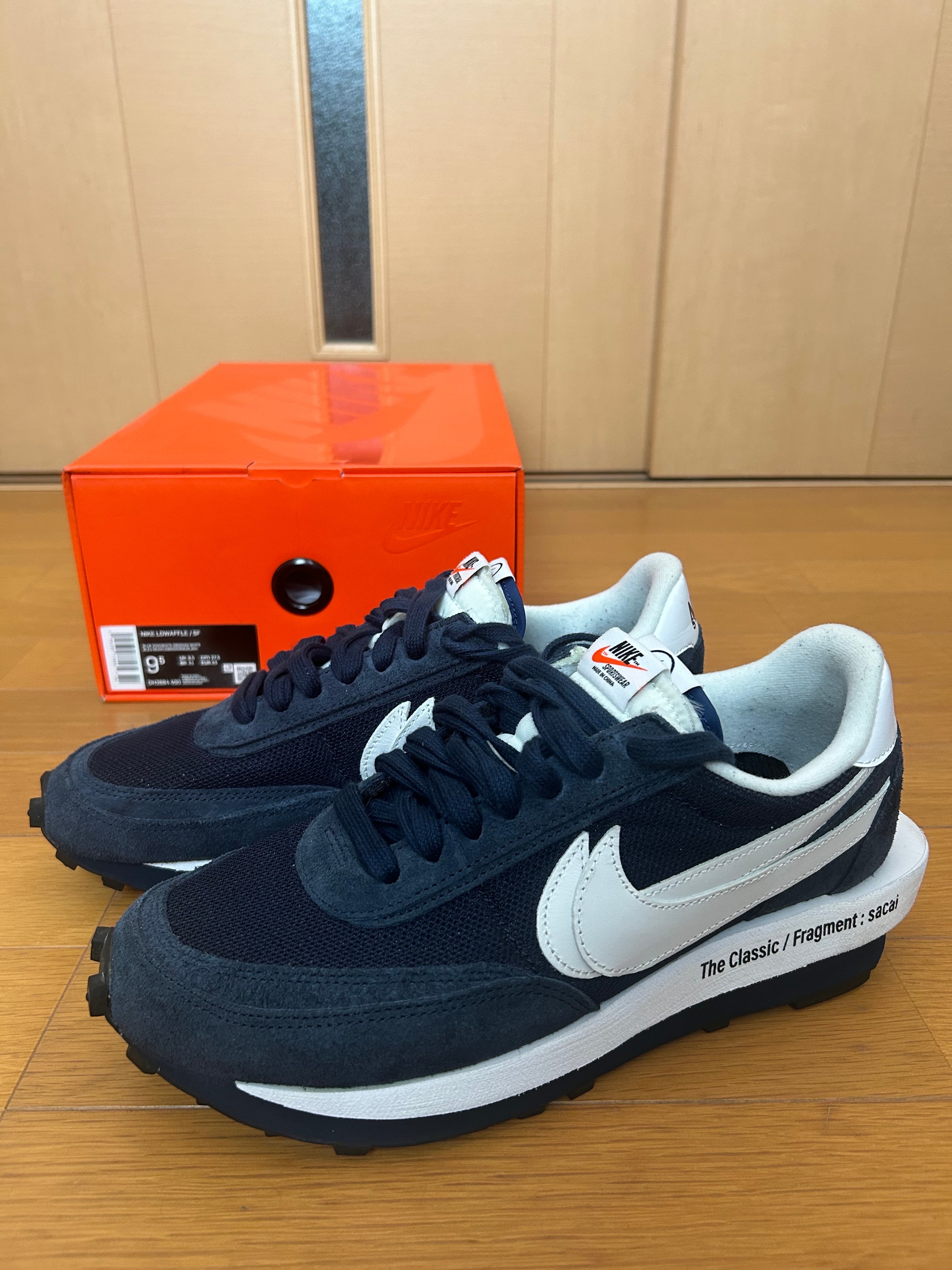 fragment design × sacai × Nike LD Waffle "Blackended Blue"