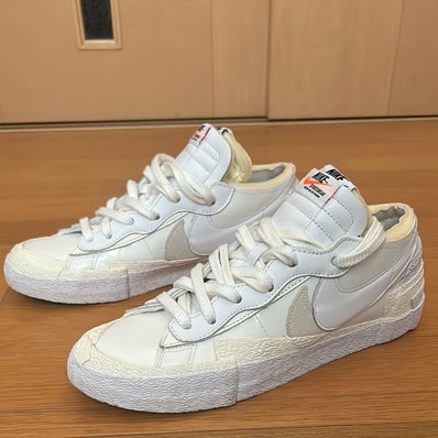 sacai × Nike Blazer Low "White Patent Leather"