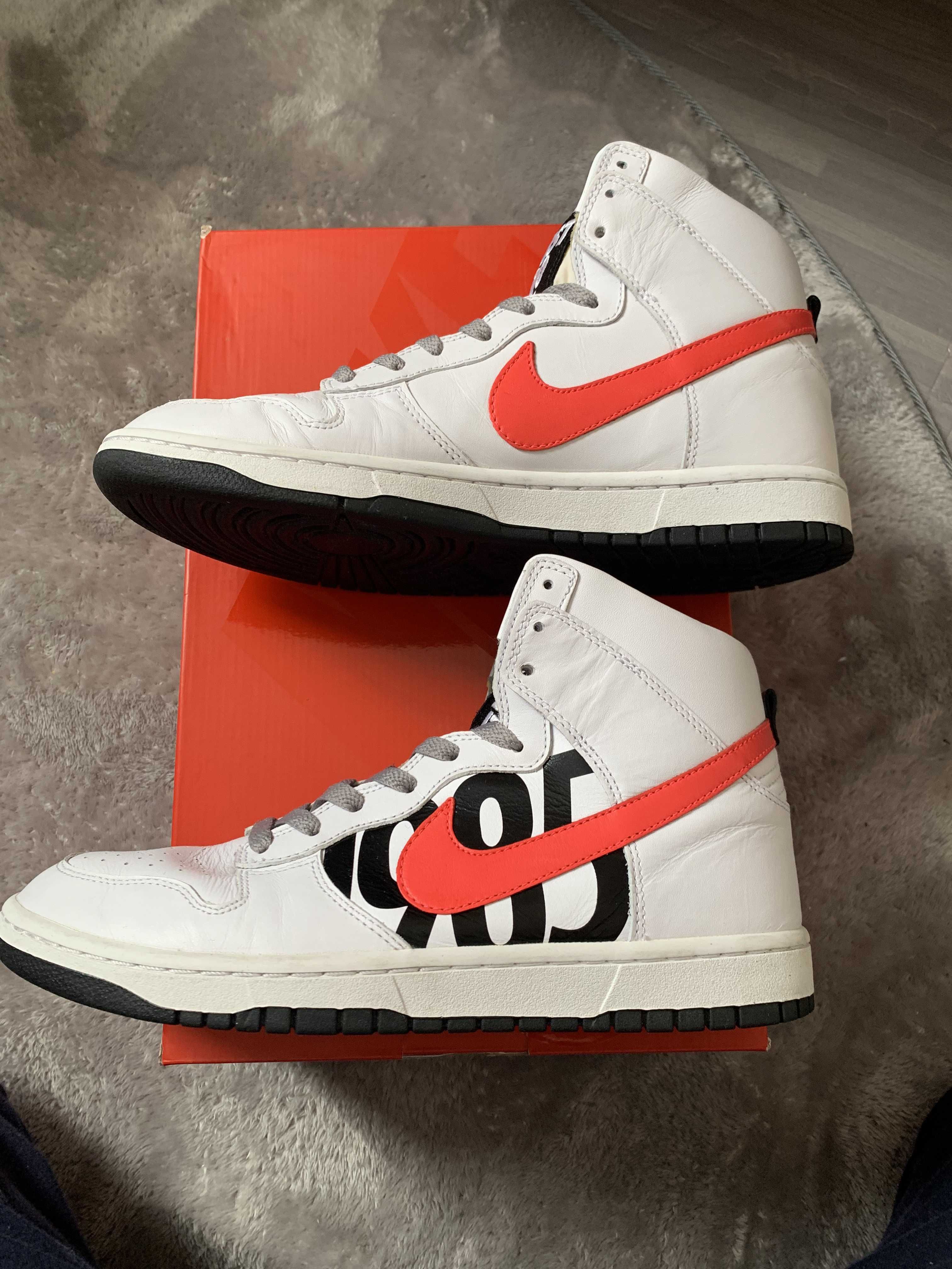 UNDEFEATED × Nike Dunk Lux High "White Infrared"
