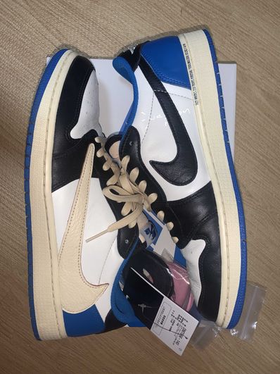 Travis Scott × fragment design × Nike Air Jordan 1 Low OG SP "Military Blue"