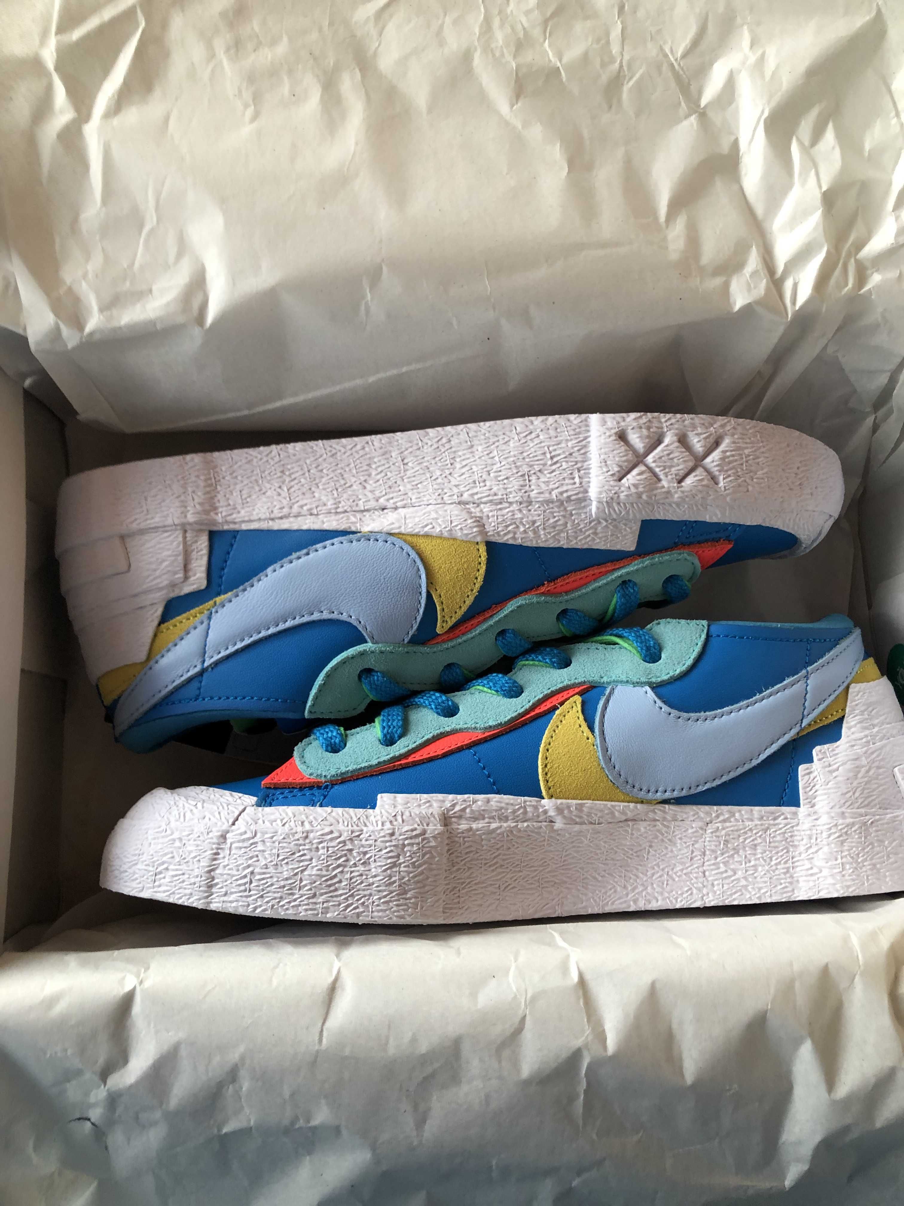 KAWS × sacai × Nike Blazer Low "Neptune Blue"