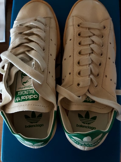 BALENCIAGA × adidas Women's Stan Smith "Core White/Green"