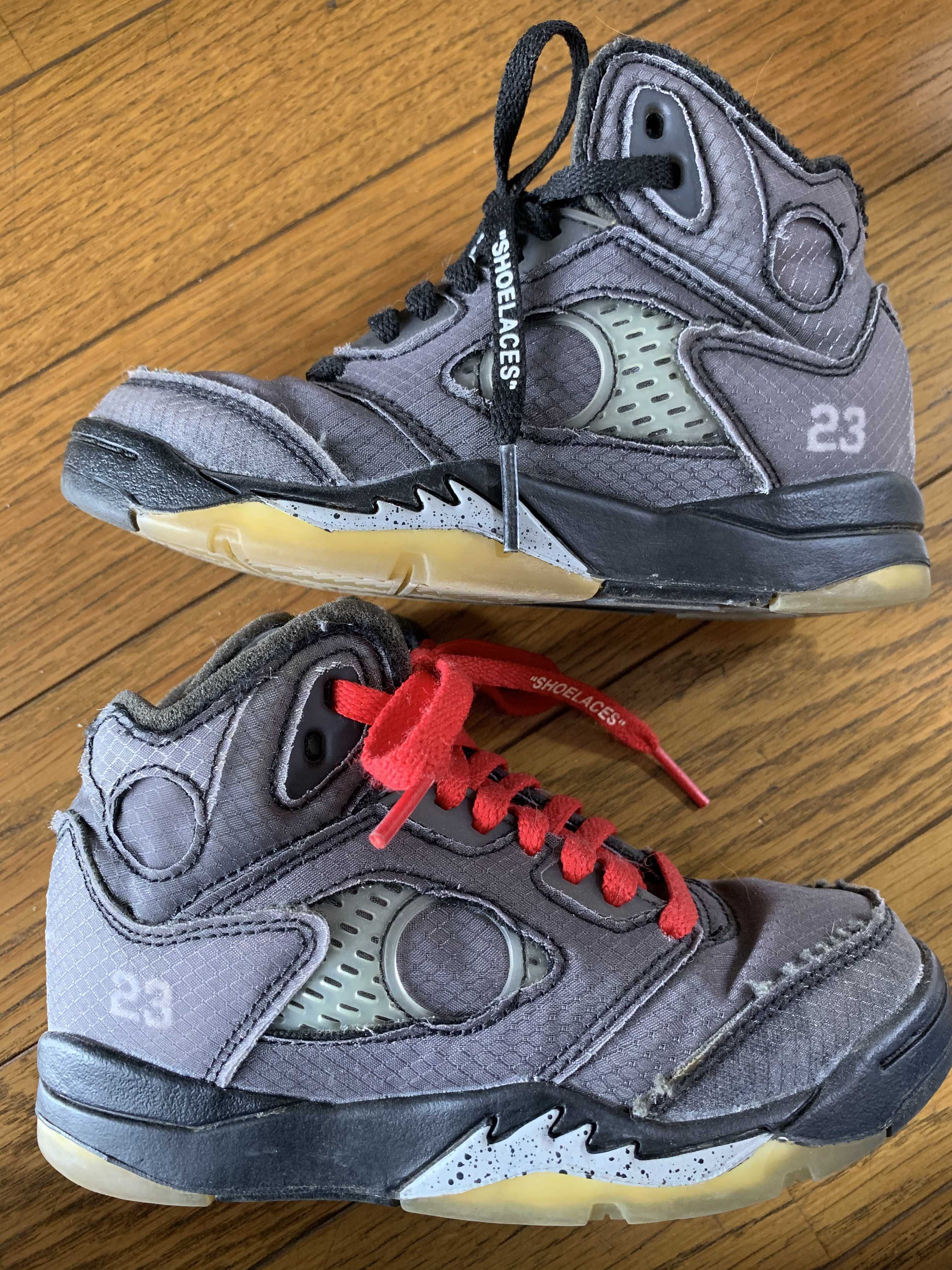 Off-White × Nike PS Air Jordan 5 "Grey/Black"