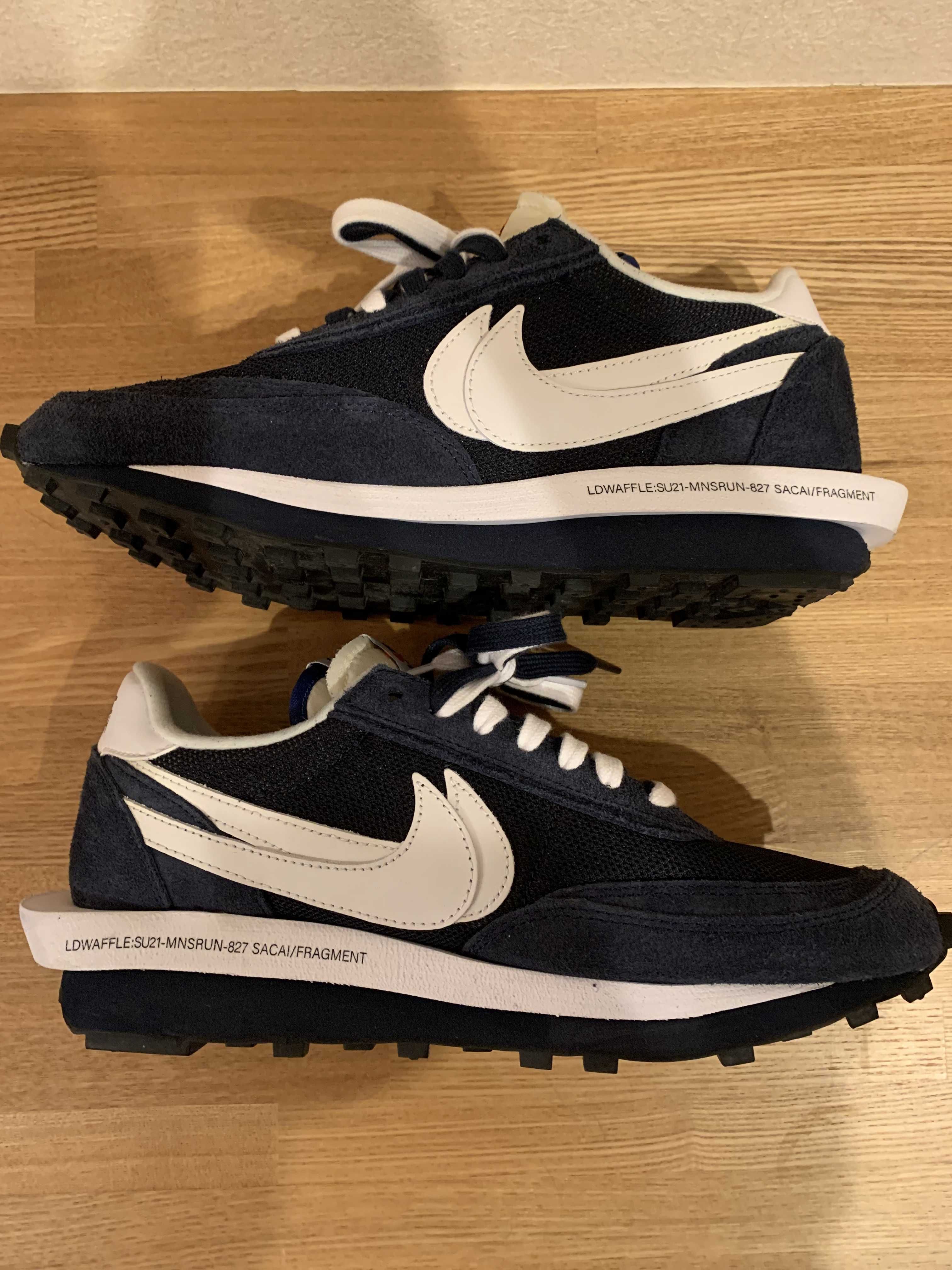 Fragment × sacai × Nike LD Waffle "Blackended Blue"