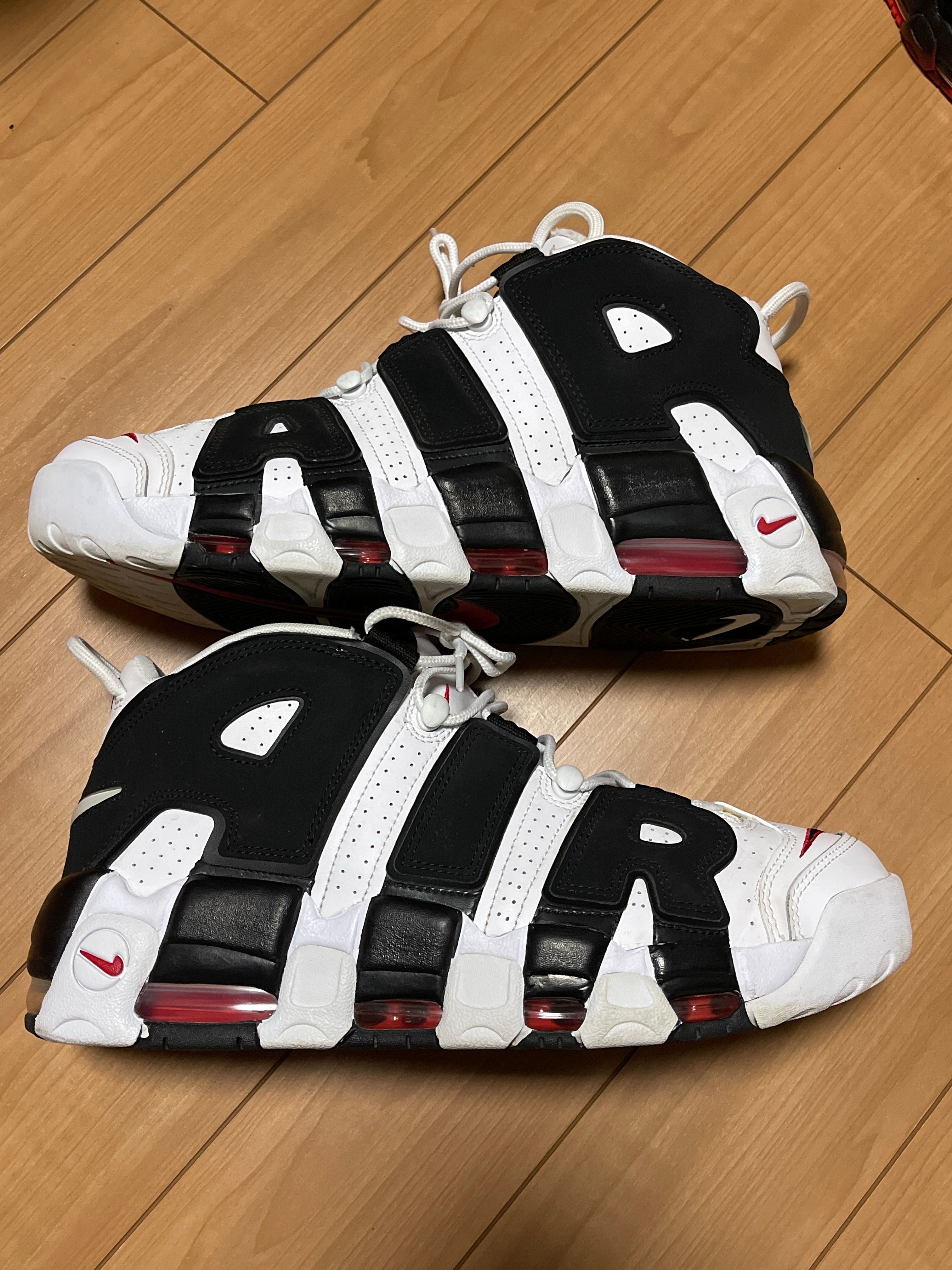NIKE AIR MORE UPTEMPO "WHITE/BLACK/UNIVERSITY RED"(2020)
