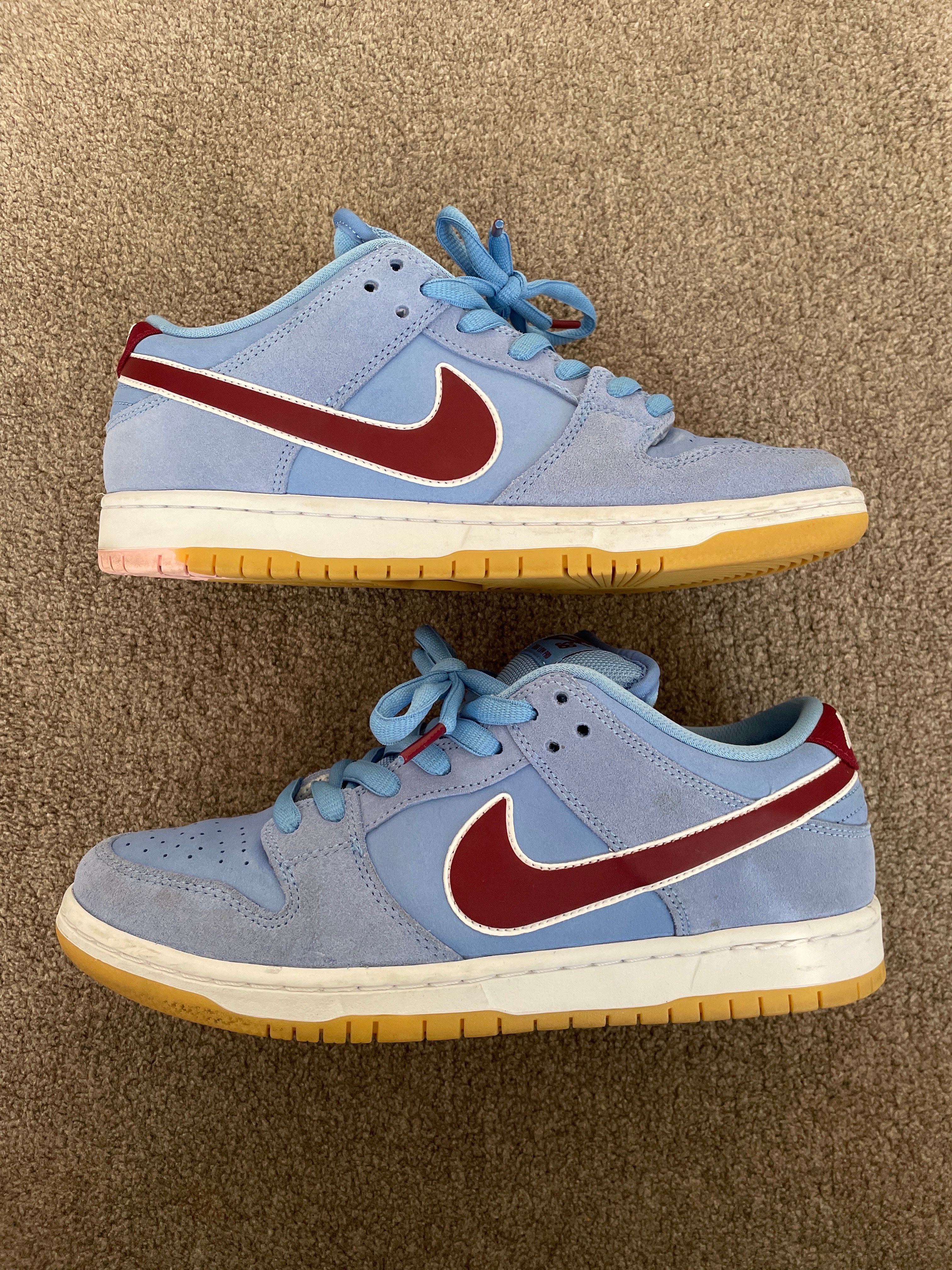 Nike SB Dunk Low Pro "Philadelphia Phillies/Valor Blue and Team Maroon"