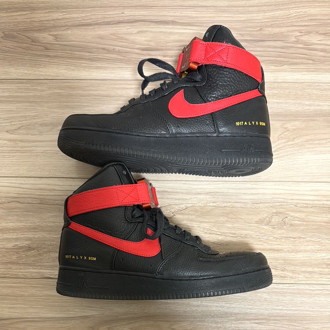 1017 ALYX 9SM × Nike Air Force 1 High "Black/University Red"