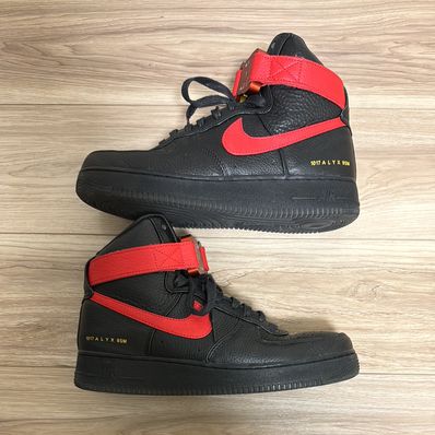 1017 ALYX 9SM × Nike Air Force 1 High "Black/University Red"