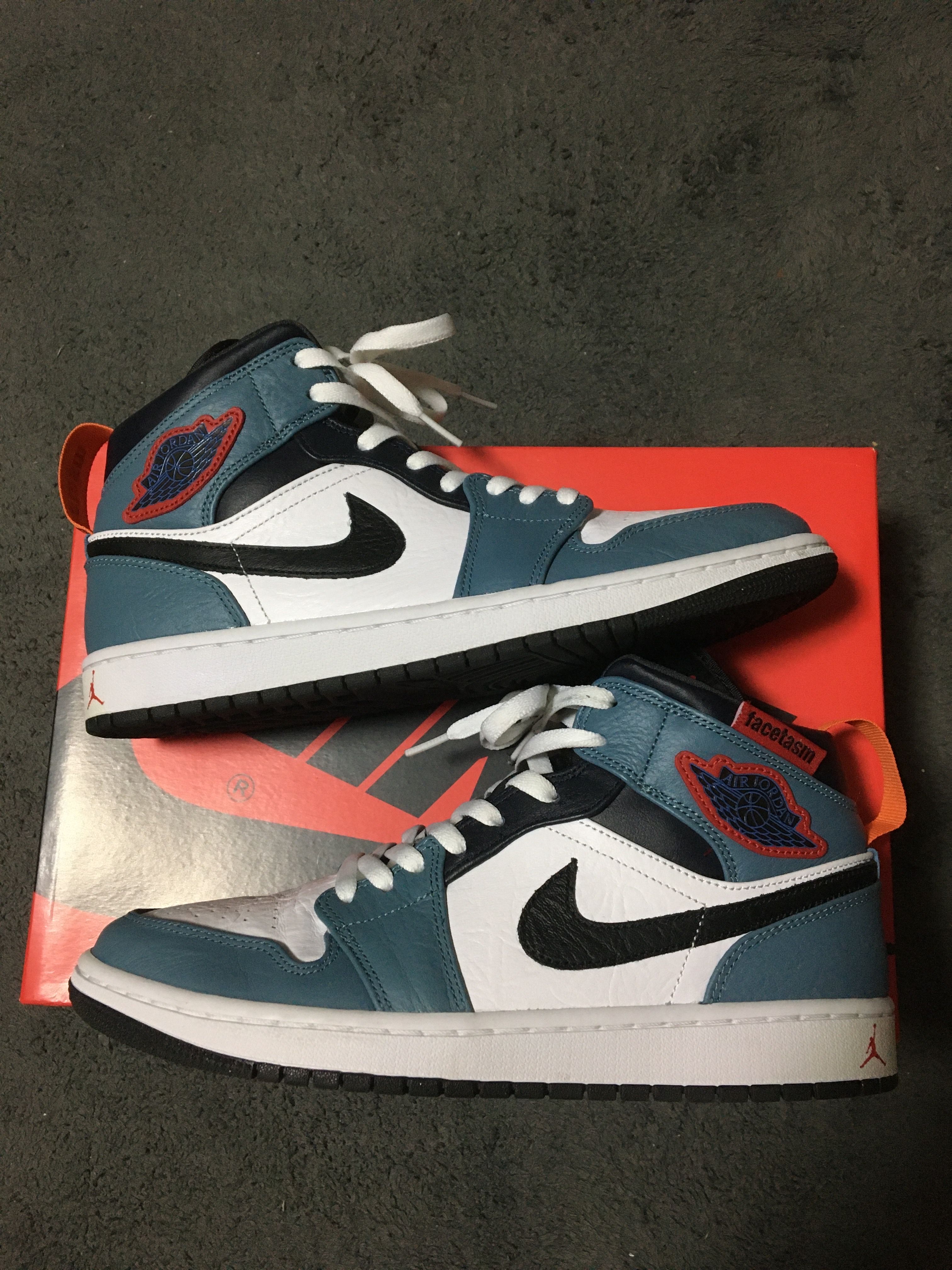 FACETASM × Nike Air Jordan 1 Mid "White/Navy"