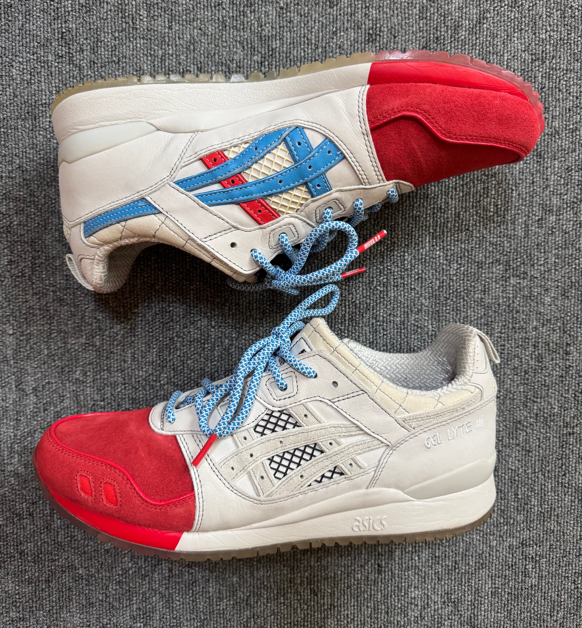 mita sneakers × Asics Gel-Lyte III 30th Anniversary "White/Red-Blue" 