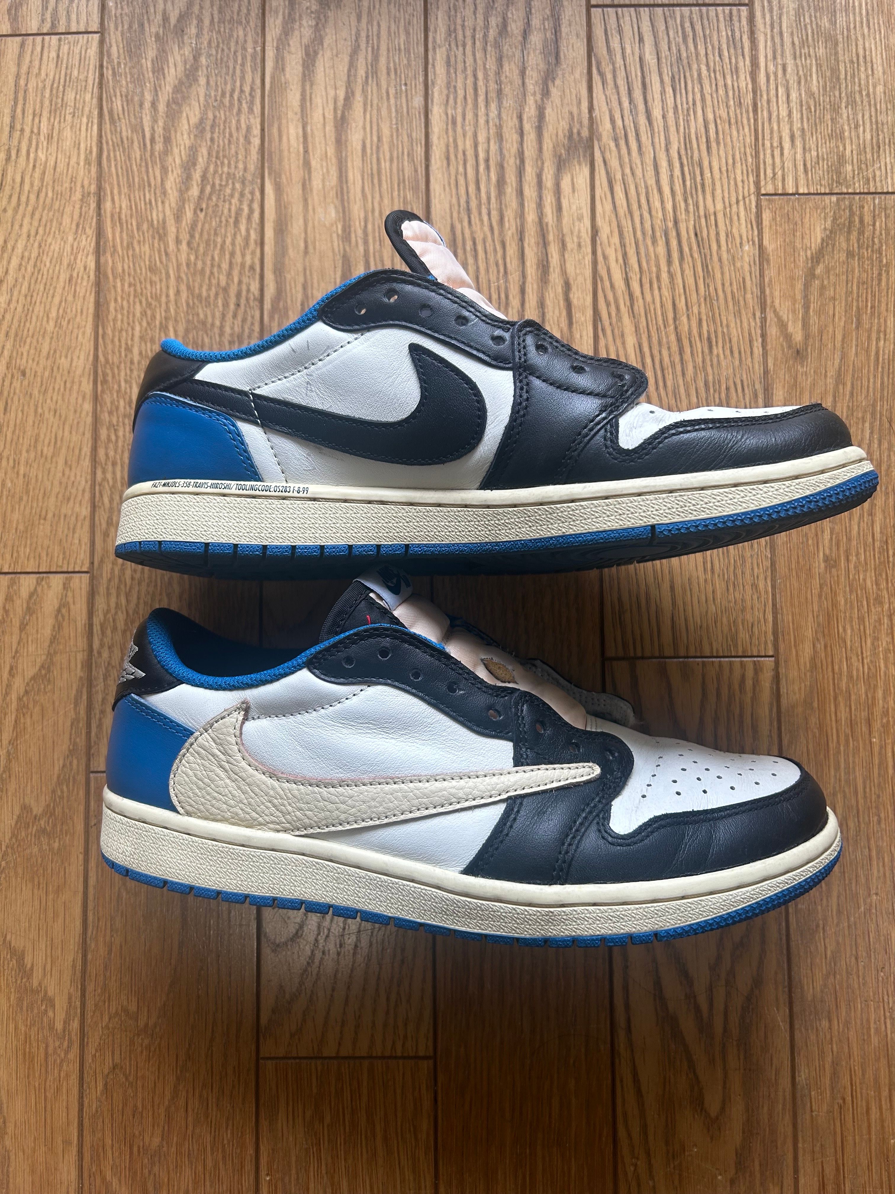 Travis Scott × fragment design × Nike Air Jordan 1 Low OG SP "Military Blue"