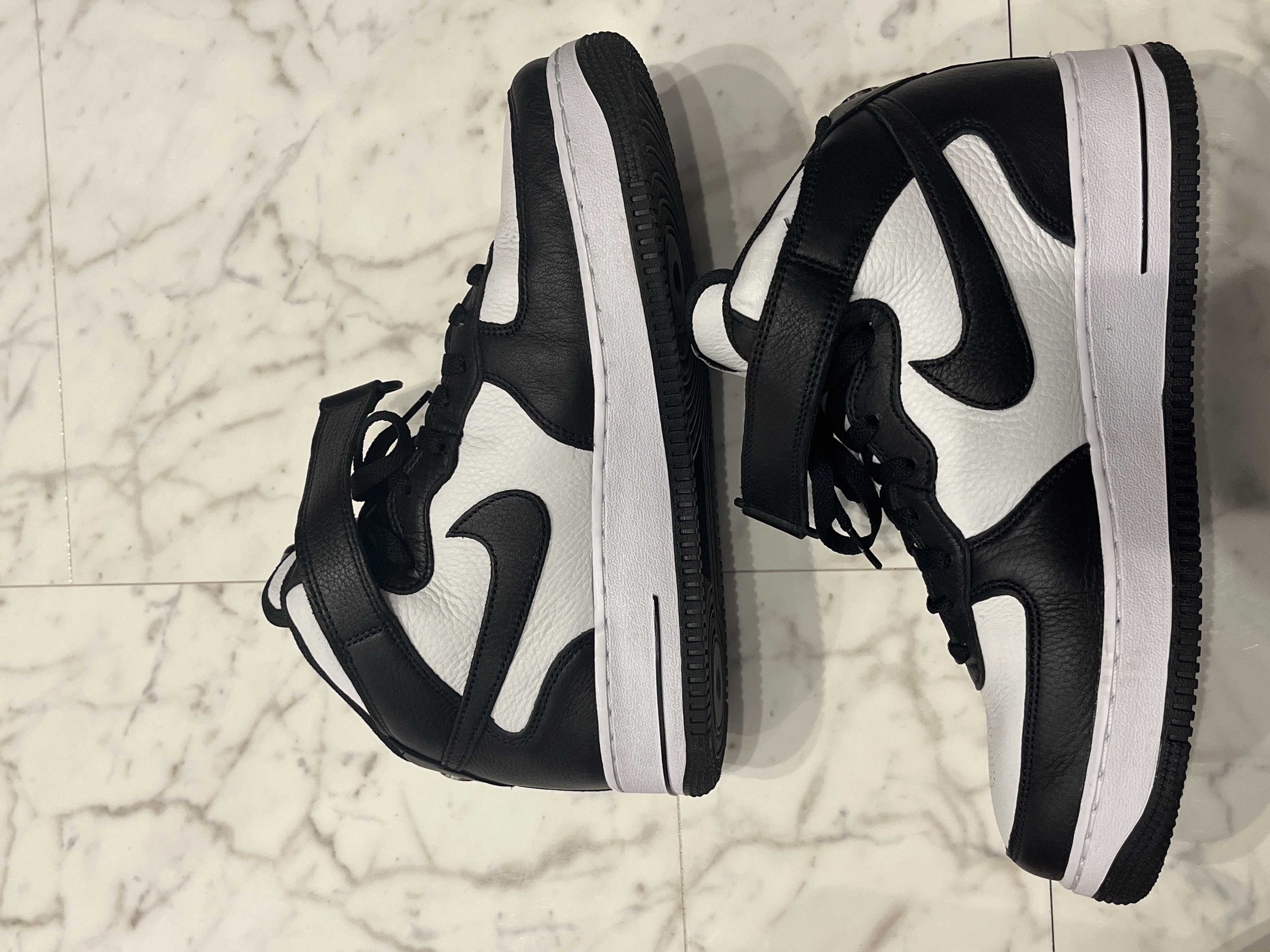 Stussy × Nike Air Force 1 Mid "Black and Light Bone"