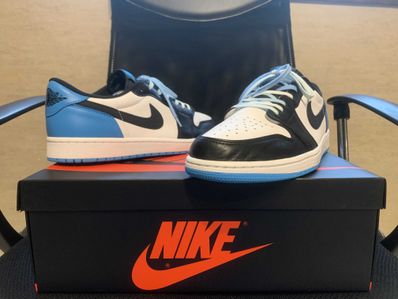 Nike Air Jordan 1 Low OG "Black and Dark Powder Blue/UNC"