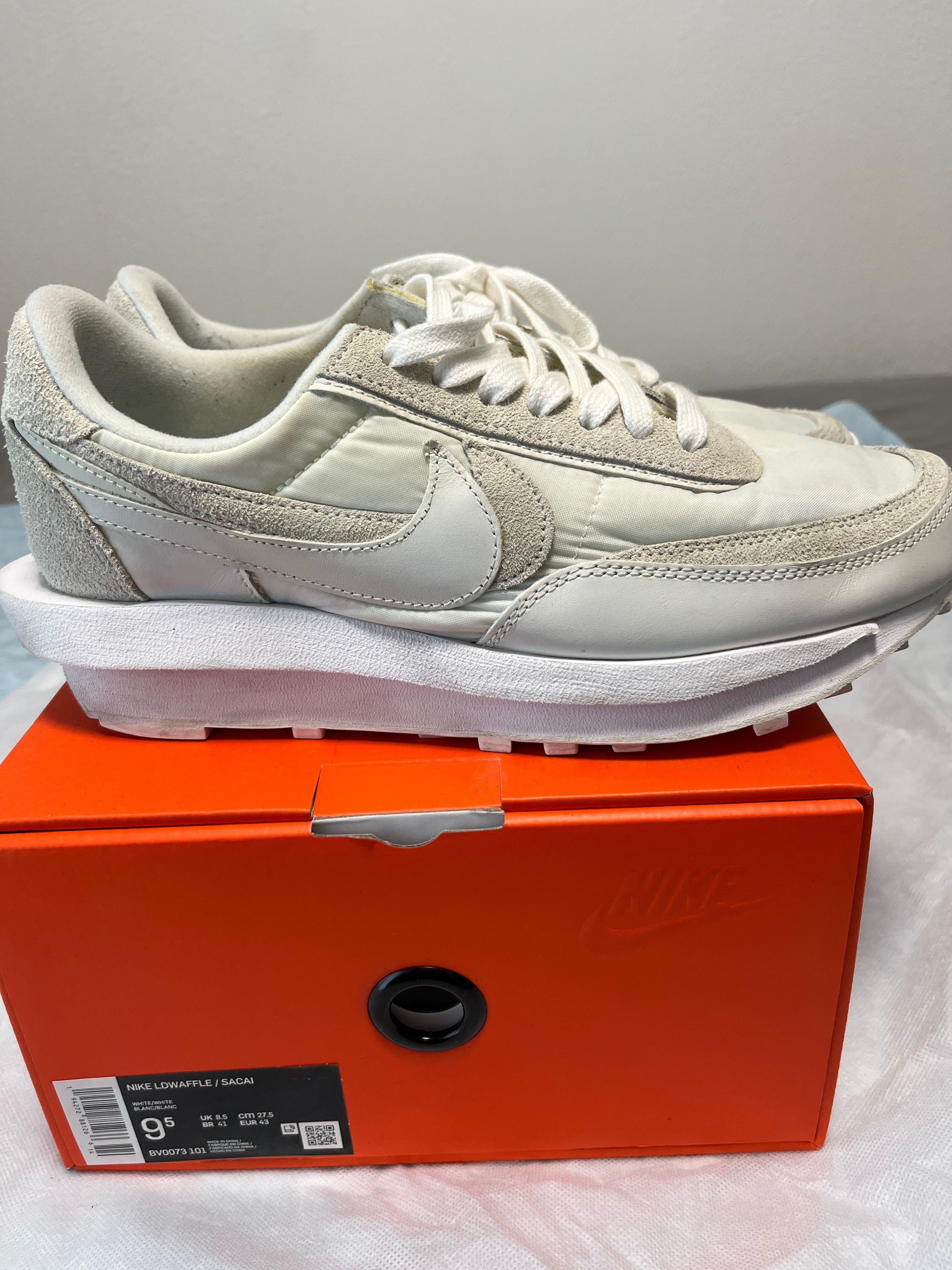 sacai × Nike LDV Waffle "Triple White"