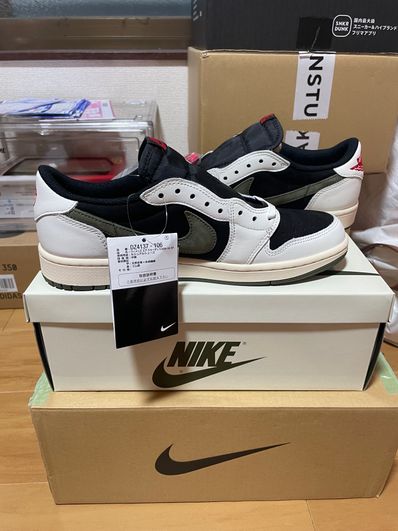 Travis Scott × Nike Women's Air Jordan 1 Low OG "Medium Olive"