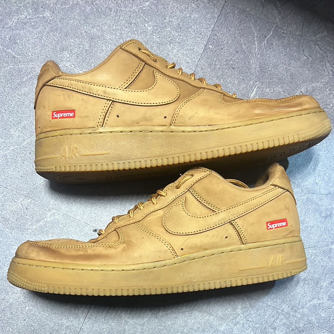 Supreme × Nike Air Force 1 Low "Flax/Wheat"