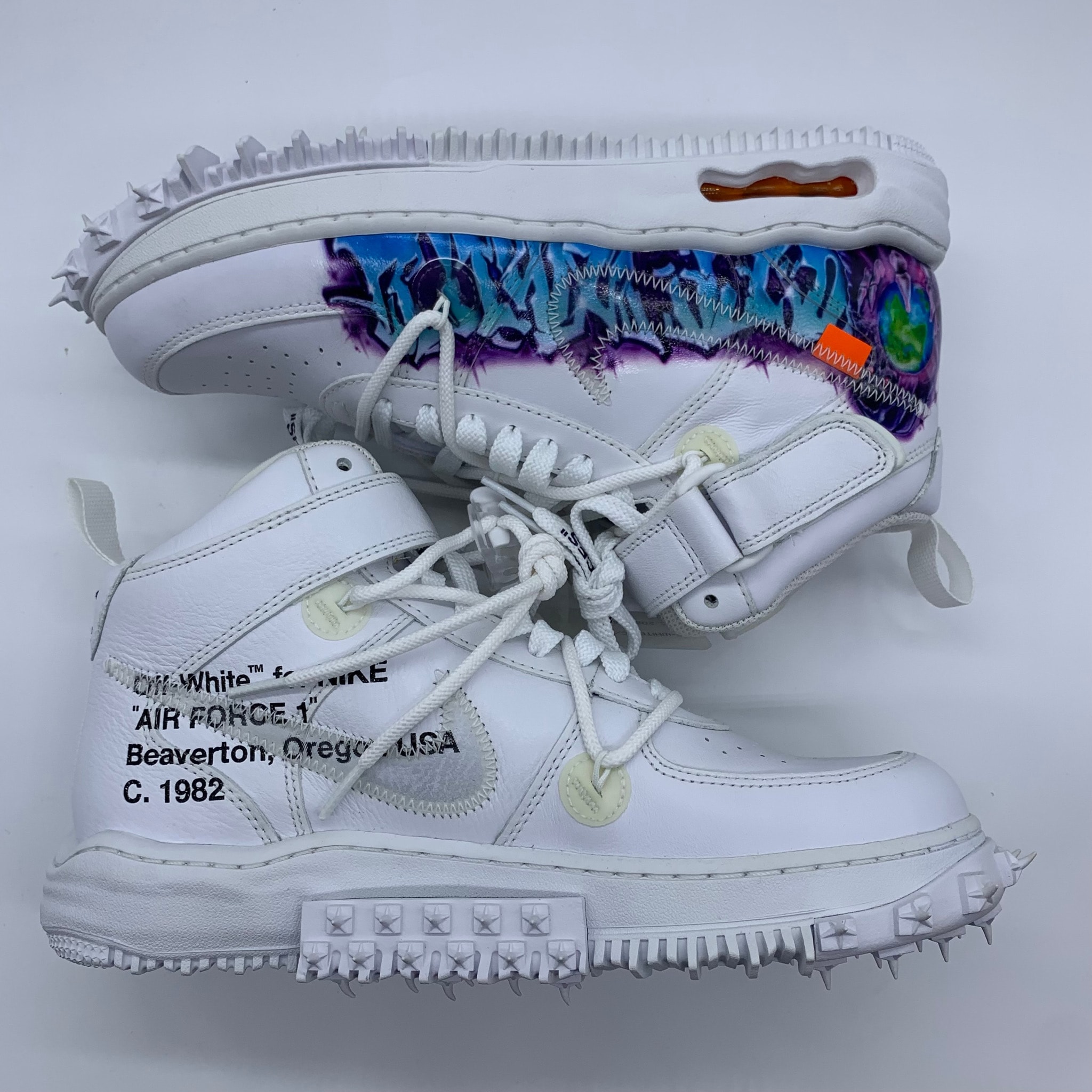 Off-White × Nike Air Force 1 Mid "Graffiti"