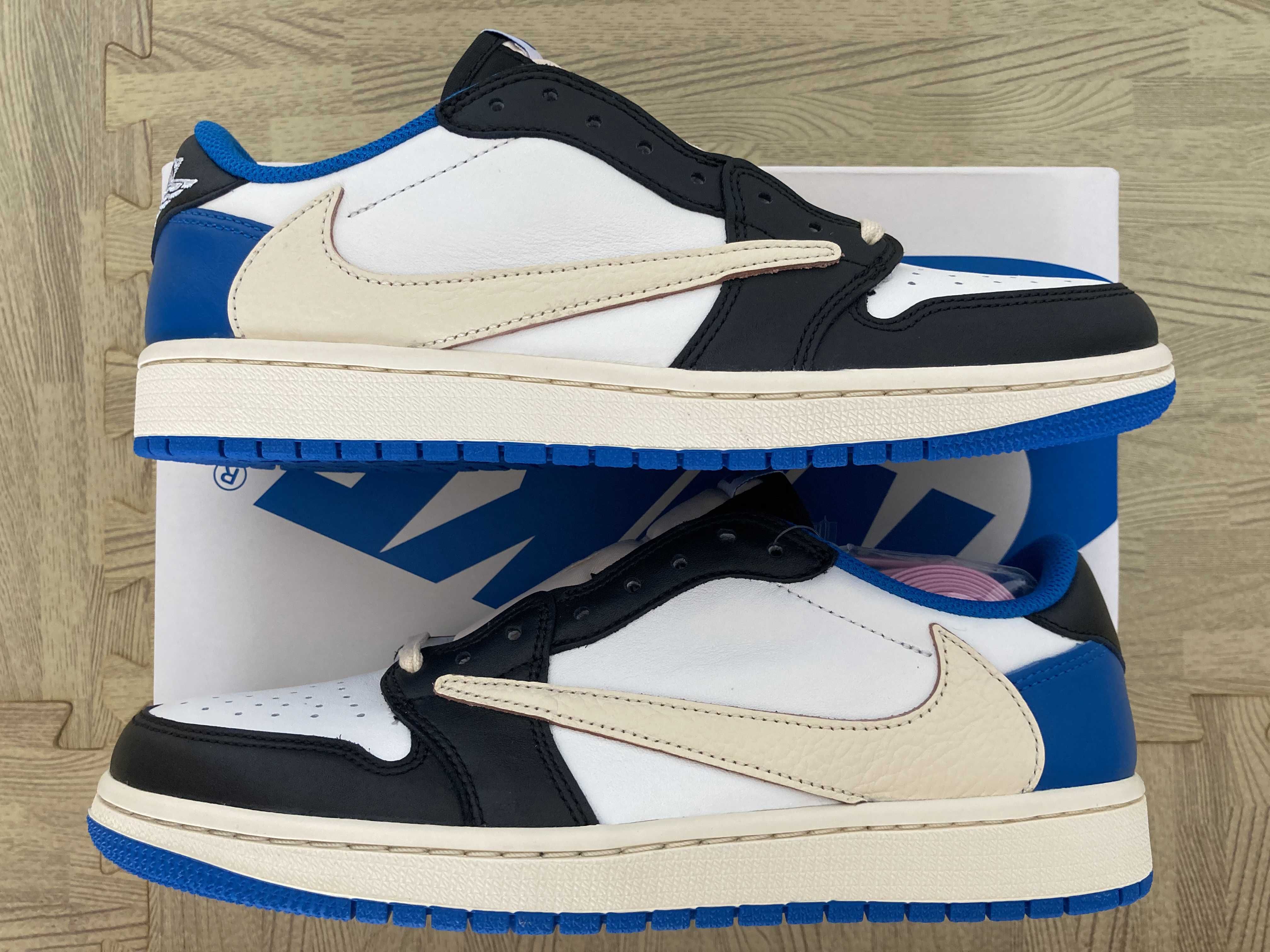 Travis Scott × fragment design × Nike Air Jordan 1 Low OG SP "Military Blue"